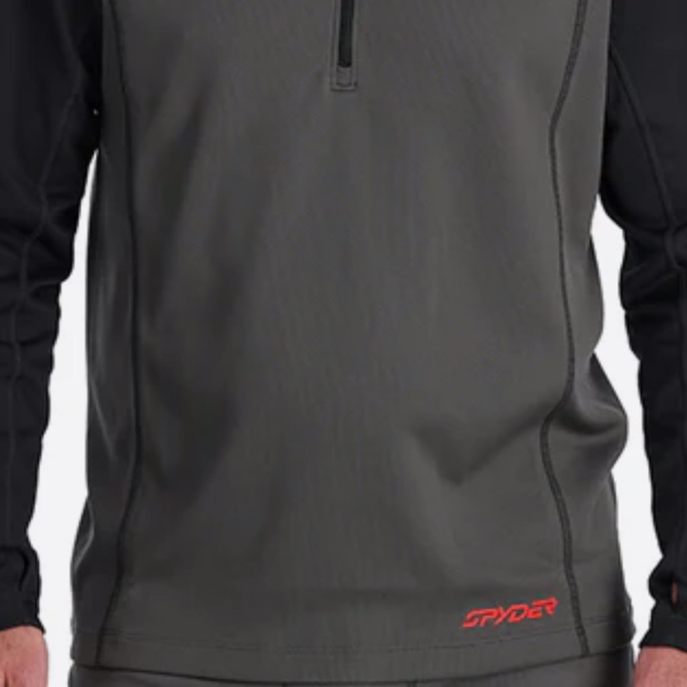 NWT Men’s Stretch Charger 1/2 Zip Baselayer Gray/Black Sz XL